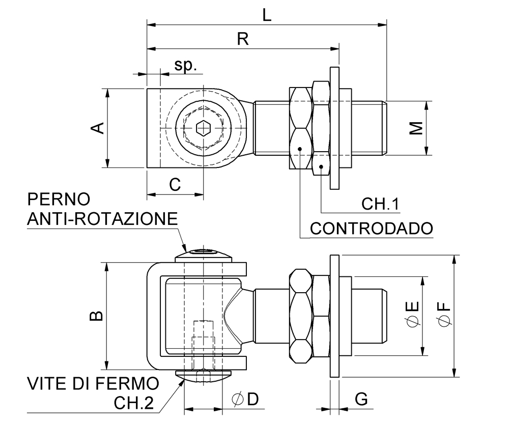 combiarialdo puerta de oscilación de la bisagra