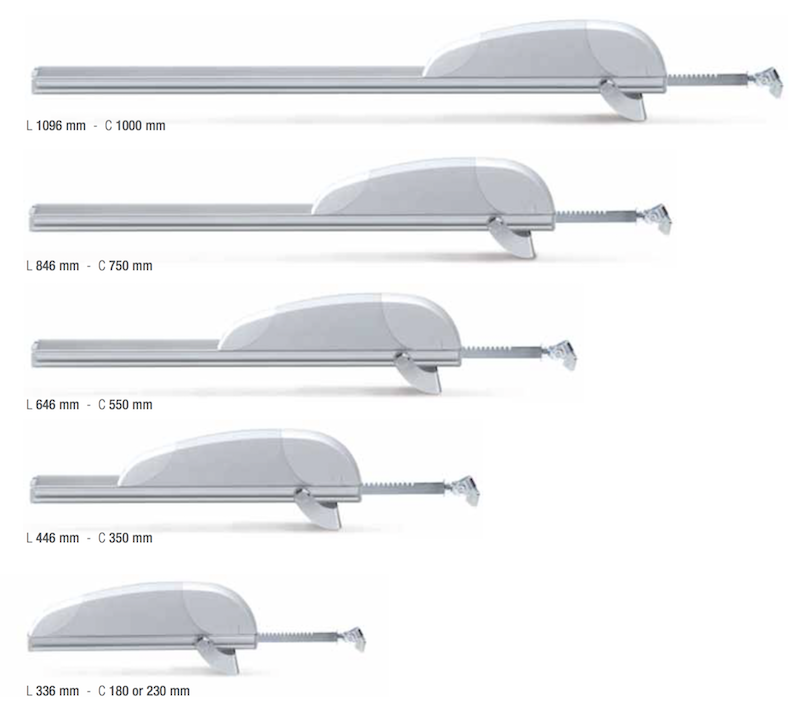 Actuador eléctrico de cremallera Airwin A45 Comunello