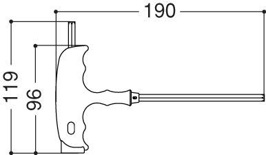 Clave para el tornillo hexagonal