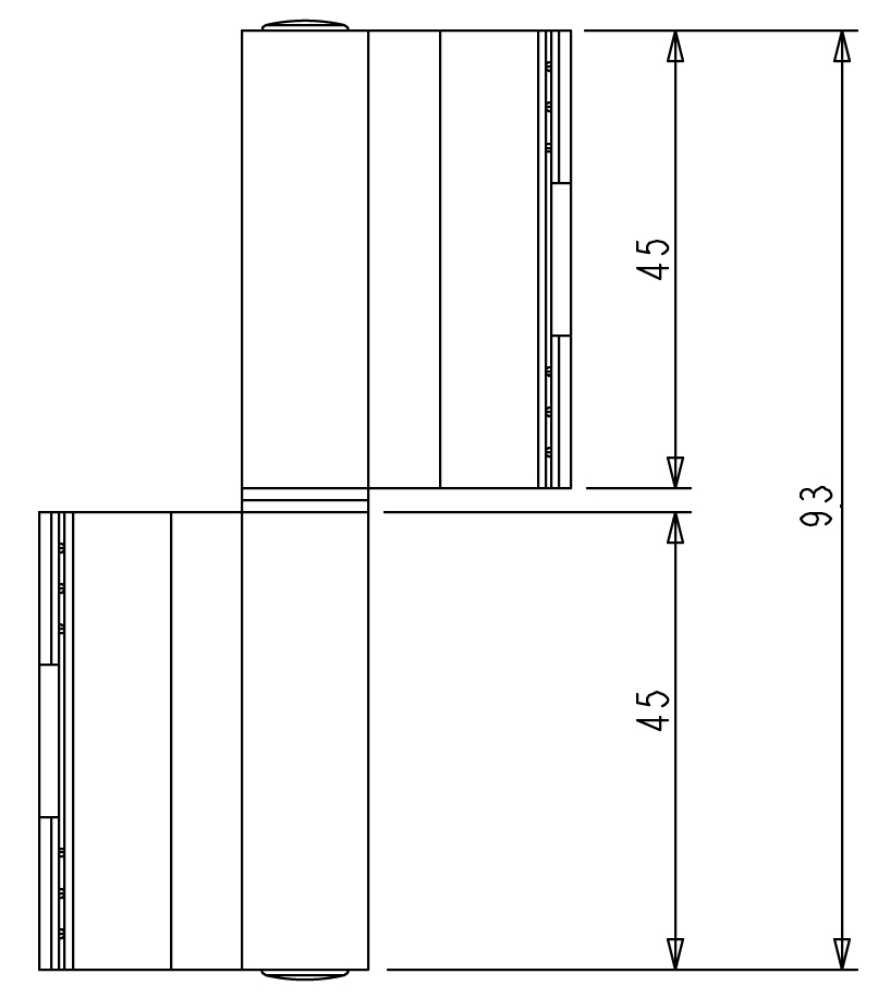 Giesse Bisagra - Base Flash Tercera Puerta - Serie R40 R40TT R50TT