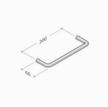 206 pba Tirador en acero inoxidable AISI 316L