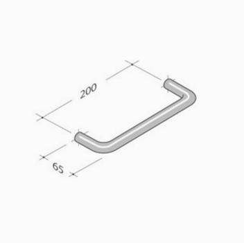 206 pba Tirador en acero inoxidable AISI 316L