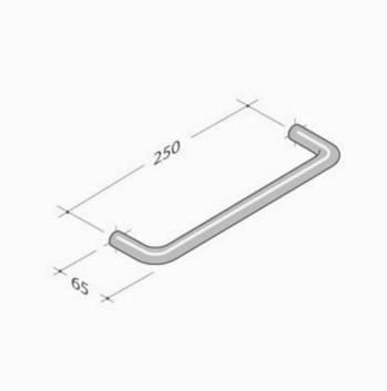 206 pba Tirador en acero inoxidable AISI 316L