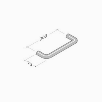 206 pba Tirador en acero inoxidable AISI 316L