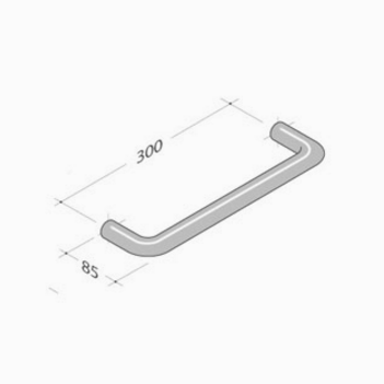 206 pba Tirador en acero inoxidable AISI 316L