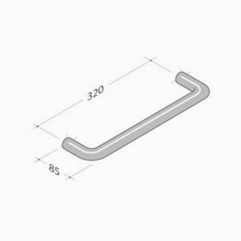 206 pba Tirador en acero inoxidable AISI 316L