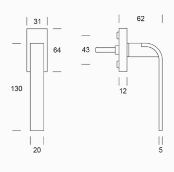 PBA par de asas 0IT.153.0000 acero inoxidable AISI 316L