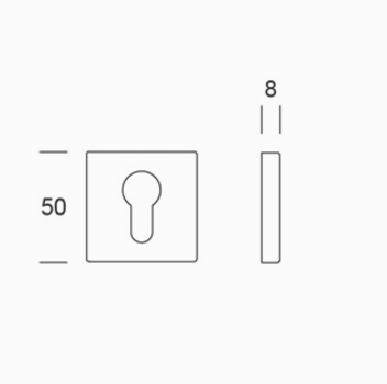 boquilla de PBA 0IT.002.000Y cuadrado del acero inoxidable