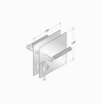 de llaves de par de placas PBA 2002.YOD.PLA madera y acero inoxidable AISI 316L