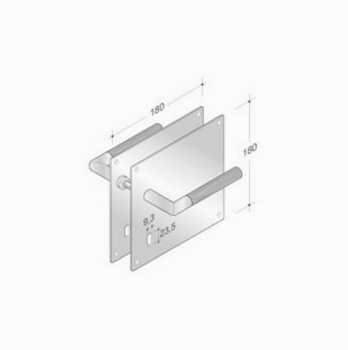 de llaves de par de placas PBA 2003.YOD.PLA madera y acero inoxidable AISI 316L