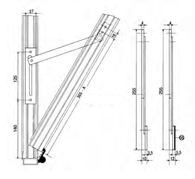 Braccio pba P70-AW1 - Limitatore di Apertura per Finestre