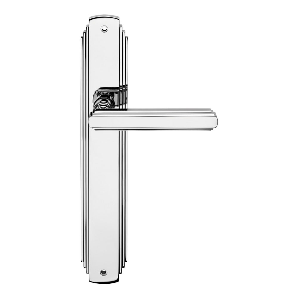 Manijas De Puerta Juego De Interiores - Palanca En Placa, Aluminio Satinado, Reversible Manijas Satinadas Económicas