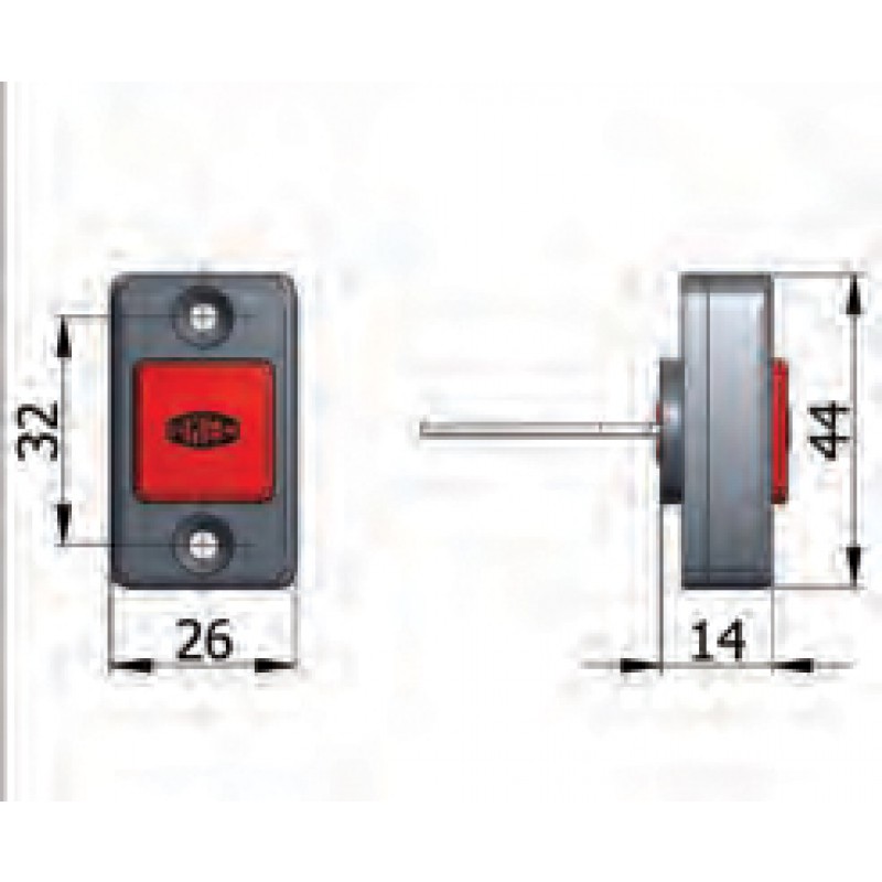 Apertura Botón mecánico (con tornillos) Omec Art.058; Componente Serr. Electr.