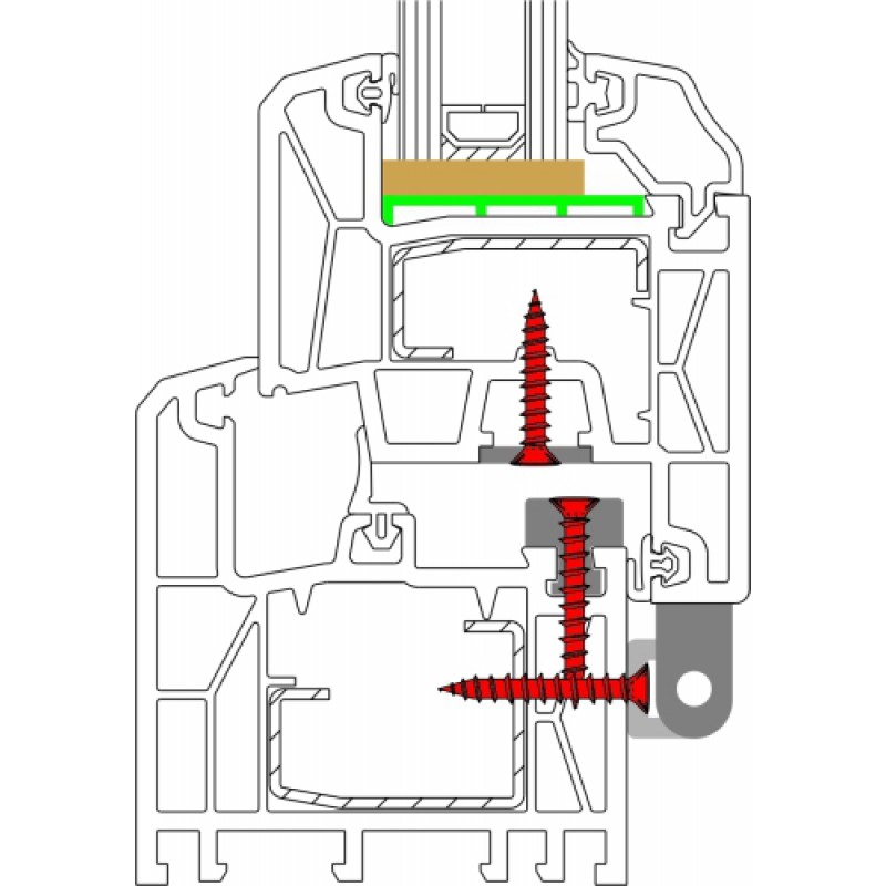 Tornillos Hardware Duo Drive Puerta de PVC Varios Tamaños 1000pz HEICKO Segatori