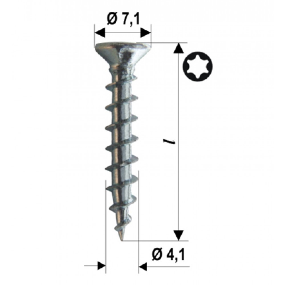 Tornillos Hardware Power Speed ​​TX PVC Varios Tamaños 2000pz HEICKO Segatori