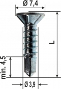 Tornillos Tek Top como PVC diversas dimensiones de 2000 piezas HEICKO