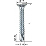 Tornillos Tek Nori PVC diversas dimensiones de 2000 piezas HEICKO