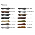 16 Galbraith manija de la puerta con Rosetta y la boquilla Hierro forjado Arte