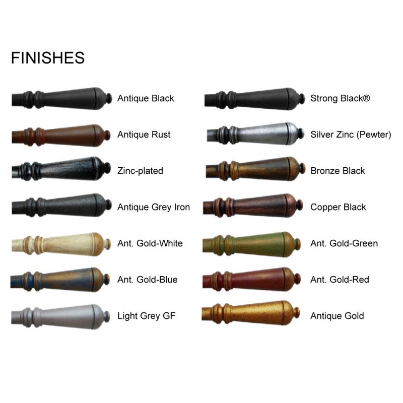 16 Galbraith manija de la puerta con Rosetta y la boquilla Hierro forjado Arte