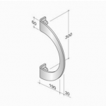 200P-051 Mango PBA en acero inoxidable AISI 316L con perfil plano