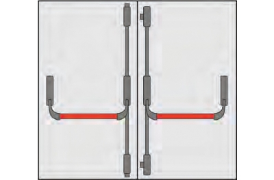 Composición Manigl. Pánico Omec x Puertas de dos puertas; Cuatro puntos de cierre