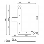 28 CiFAll Cantonale T con el paso del hierro de aluminio accesorios de Persianas