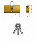 Doble Cilindro Omec Latón Oval 5 pernos 70mm L 27/43