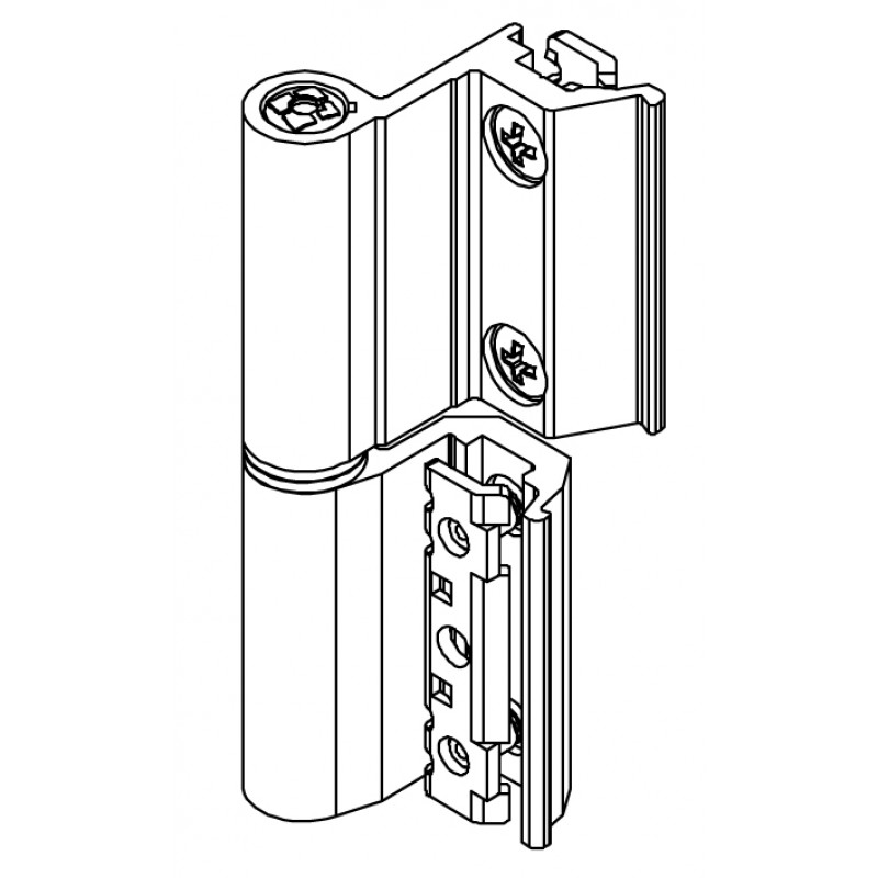 Bisagra Base Flash CE Art.00120U Giesse; Cámara Europea, para Aluminio.