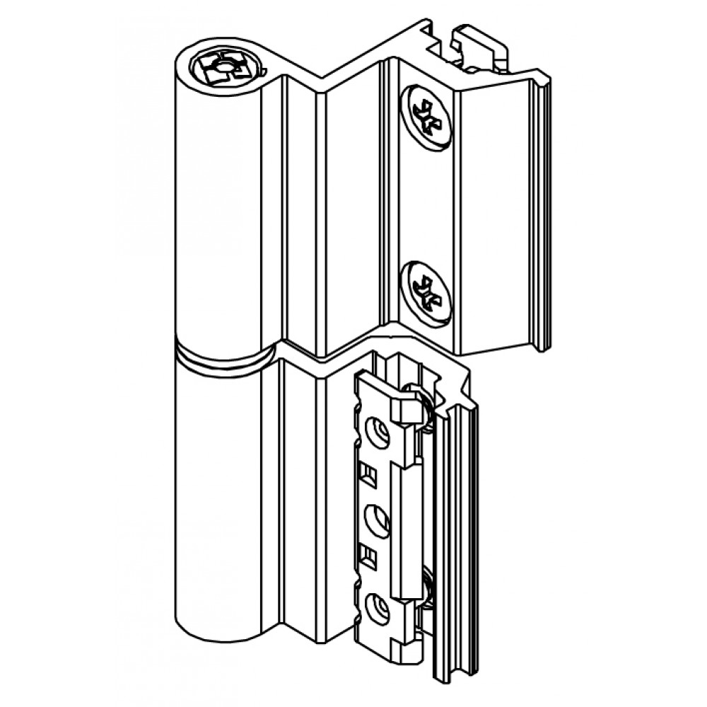 CE Base 3A Flash Bisagra Puerta Art00121U Giesse; Cámara Europea, para Aluminio.