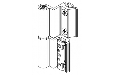 CE Base 3A Flash Bisagra Puerta Art00121U Giesse; Cámara Europea, para Aluminio.