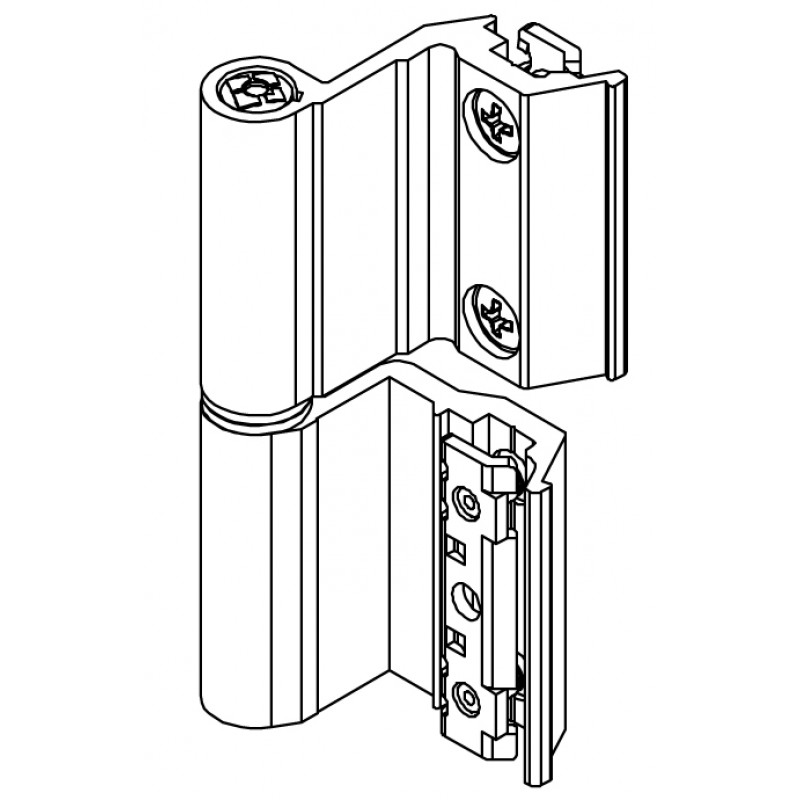 Bisagra Base Flash CE Art.00128U Giesse; Cámara Europea, para Aluminio.