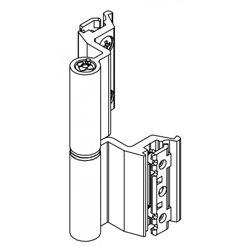 CE Base 3A Flash Bisagra Puerta Art00129U Giesse; Cámara Europea, para Aluminio.
