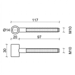 1 CiFALL Puntelletto doble chapas perforadas para los obturadores de hardware más medidas