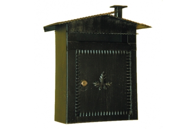 6002 Caja con el tejado y chimenea de hierro forjado artesanal Lorenz Ferart