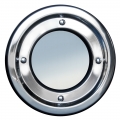 Ojo de buey de metal inoxidable redondas de acero fija Tenuta Colombo 18/8 AISI 304