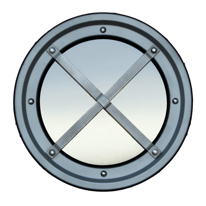 Ojo de buey de acero inoxidable barandilla metálica AISI 304 Tipo C Raised