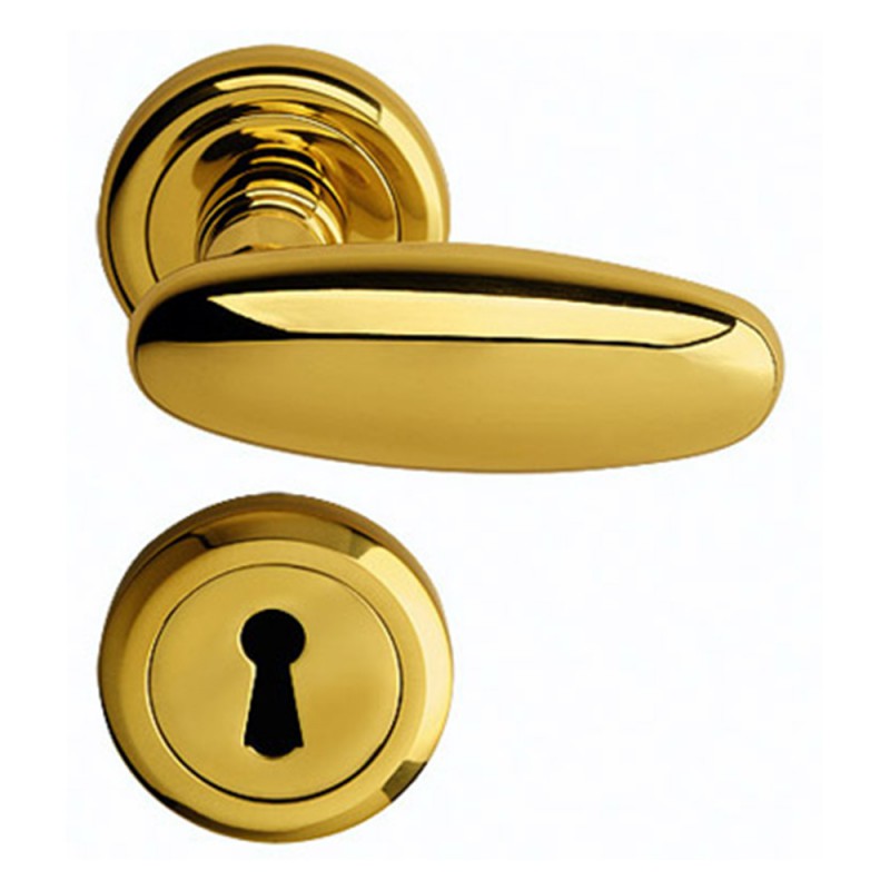 Aire pulido manija de puerta del cromo en Rosette románticas y clásicas Dinámica Linea Cali