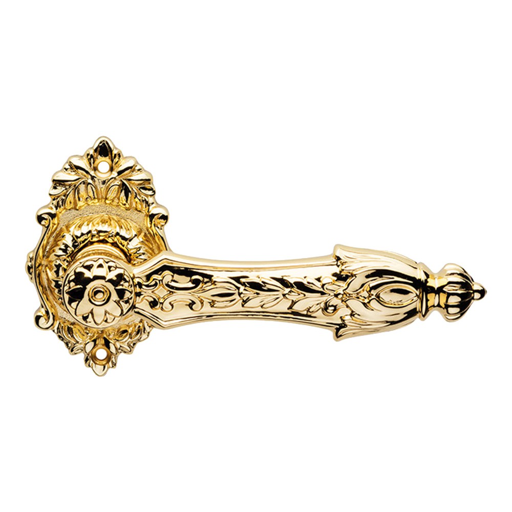 Karina Chrome + Manija de latón pulido en Rosette Doble acabado creativo Line Calì