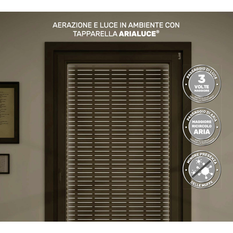 AriaLuce 50 Pinto Persiana Enrollable de Aluminio Aislado de Densidad Media