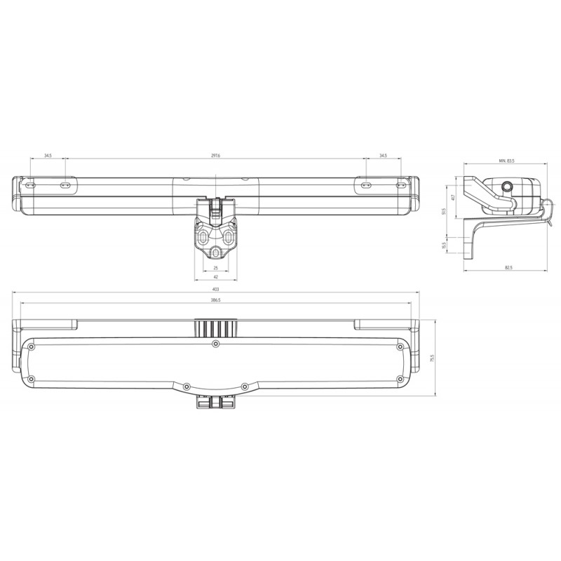 Actuador Cadena Kato Syncro Nekos 230V 300N Stroke seleccionable de hasta 400mm
