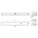 Actuador cadena de metal Kato305 / RWA Syncro Nekos 24V 300N Carrera hasta 500 mm