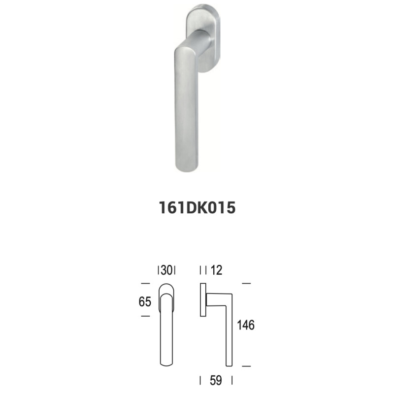 Aura Reguitti Manilla de Ventana DK Oscilobatiente con Roseta Zama