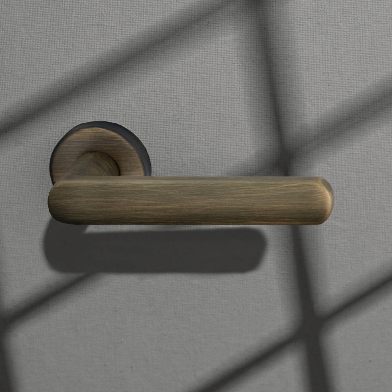 Aura Reguitti Manilla de Puerta con Roseta Redonda en Zamak