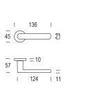 Aura Reguitti Manilla de Puerta con Roseta Redonda en Zamak