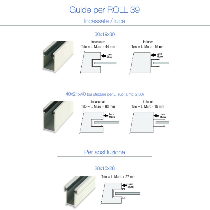 Persianas Enrollables Aluminio Pasini ROLL 39 para Mini Papeleras