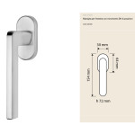 Axis Zincral Linea Calì Manilla de Ventana con Movimiento DK