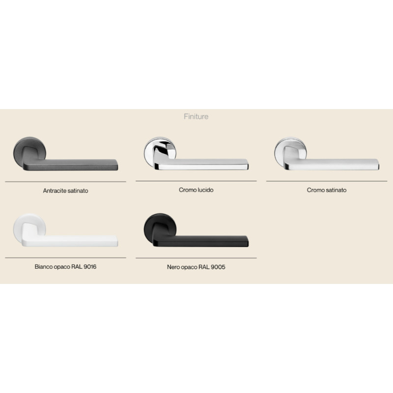 Axis Zincral Linea Calì Manilla de Puerta con Roseta Redonda