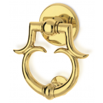 Barocco Golpeador de puerta de cobre amarillo por PFS Pasini