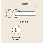 Beta Linea Calì Manilla Clásica para Puerta Estilo Romántico