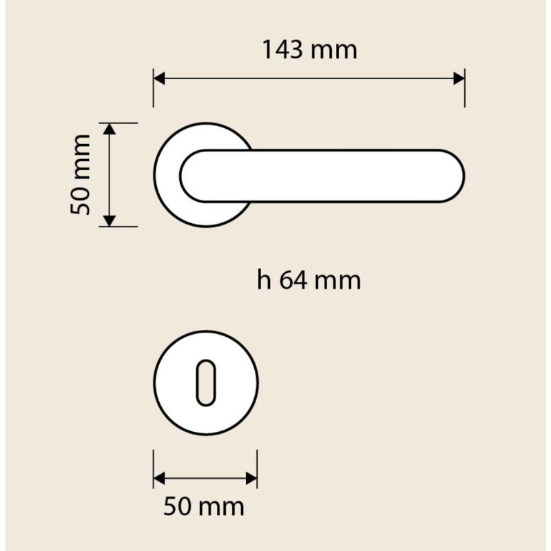 Beta Linea Calì Manilla Clásica para Puerta Estilo Romántico